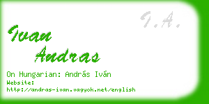 ivan andras business card